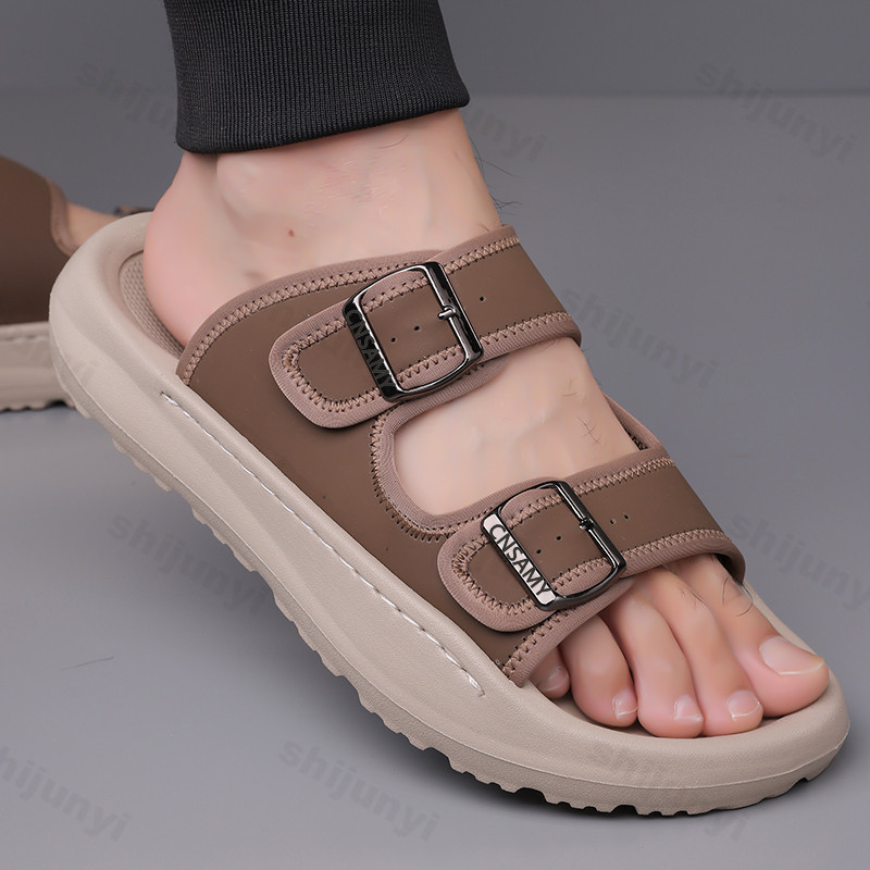 Flip Flop Leather Men - Chinelos masculinos 2025 verão respirável ao