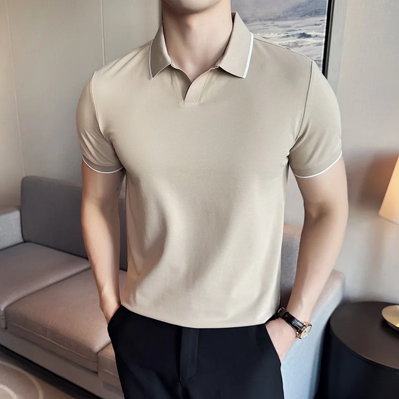 Polo Shirt Pique - Camisa polo masculina verão luz fina