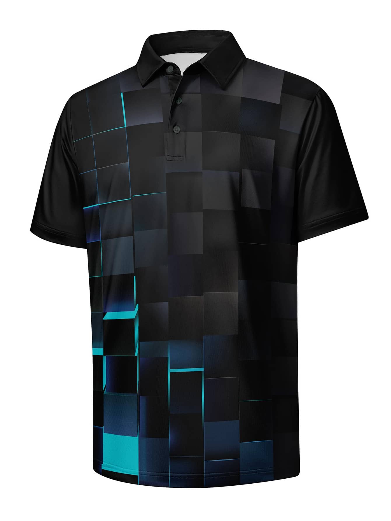 Polo Shirt Pique - Camisa Polo Clássica Masculina Azul Ciano