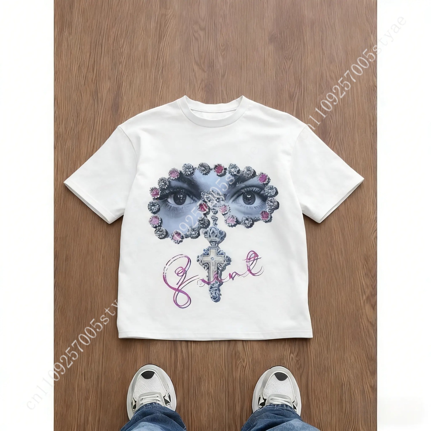 Tee Graphic Print - Camiseta Masculina Estampada de Caimento Solto,