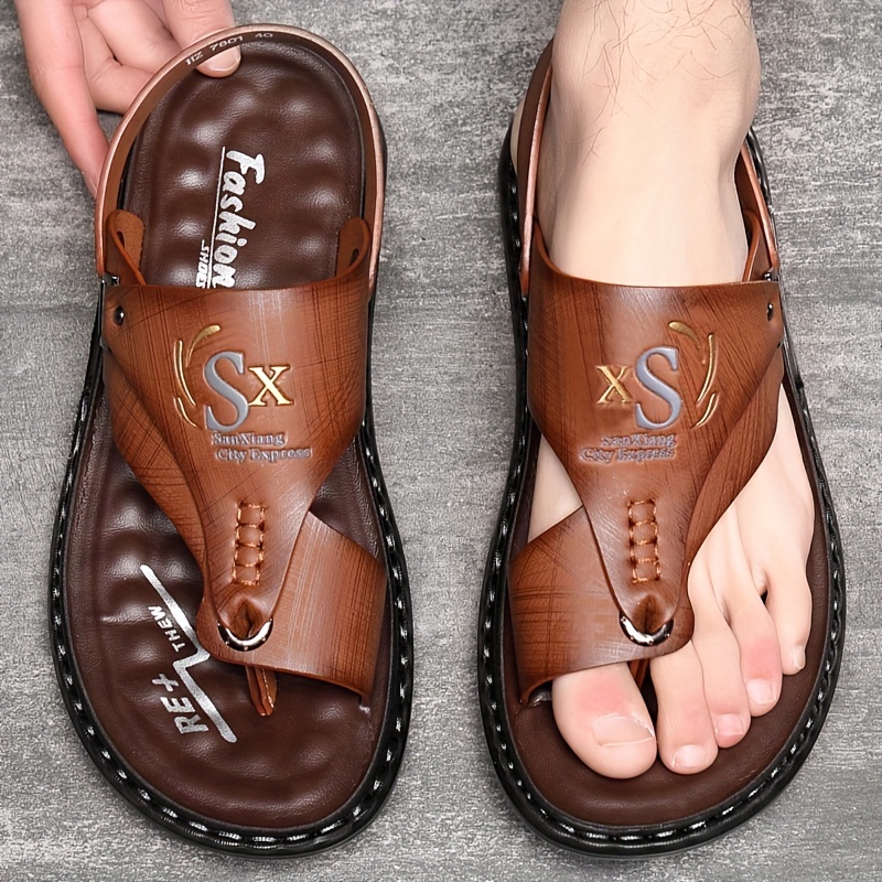 Flip Flop Leather Men - Chinelos de Couro Masculinos, Novos, Sandálias