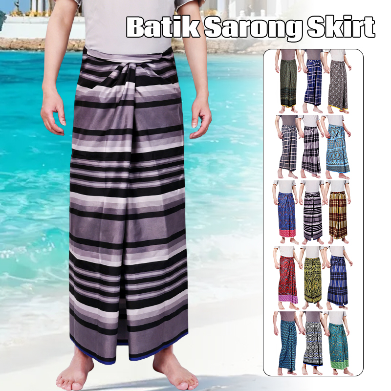 Sarong Men Wrap - Saia Sarongue Batik Unissex, Vestido Étnico