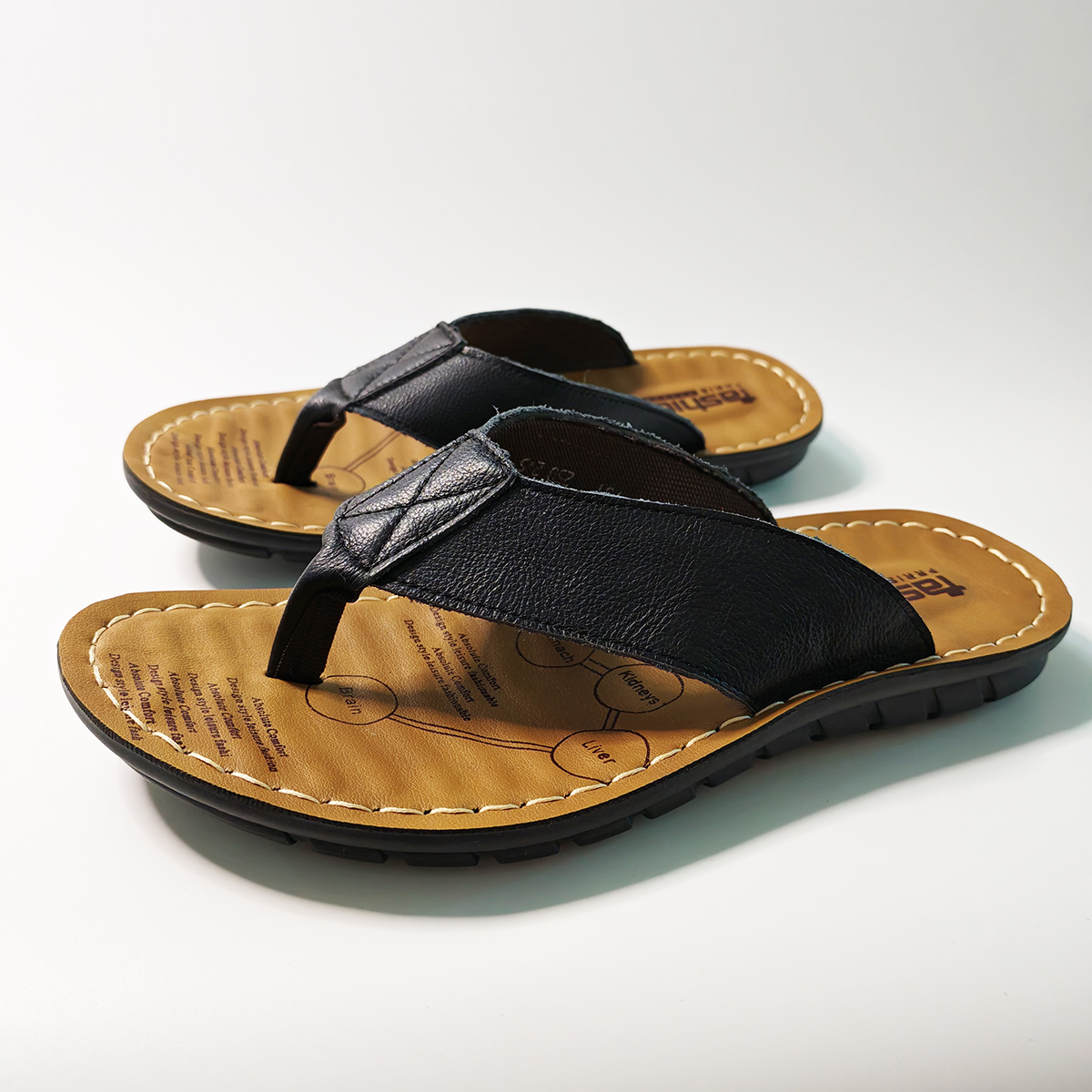 Flip Flop Leather Men - Sapatos de verão masculinos, chinelos de