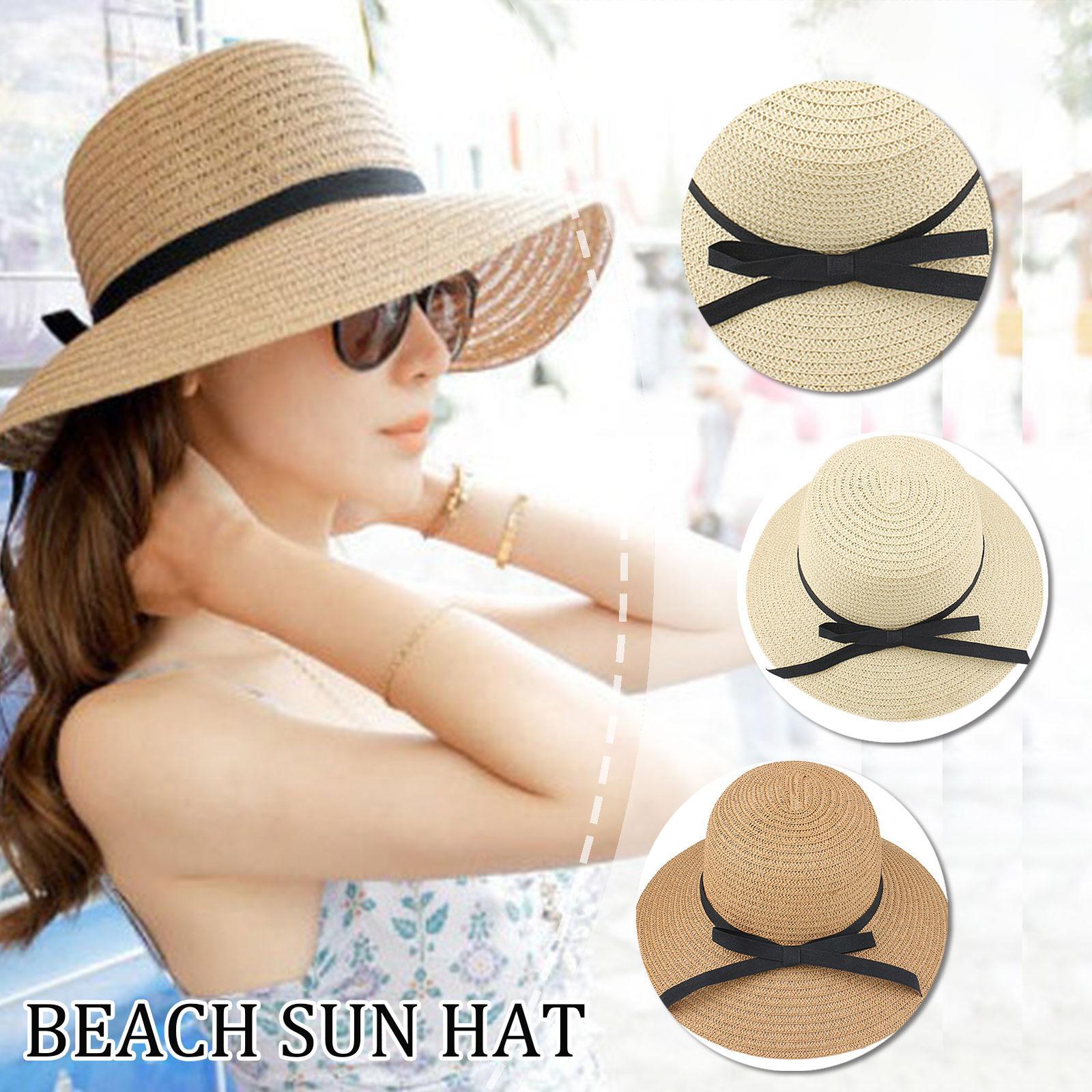 Bucket Hat Straw - Verão chapéu de palha grande borda