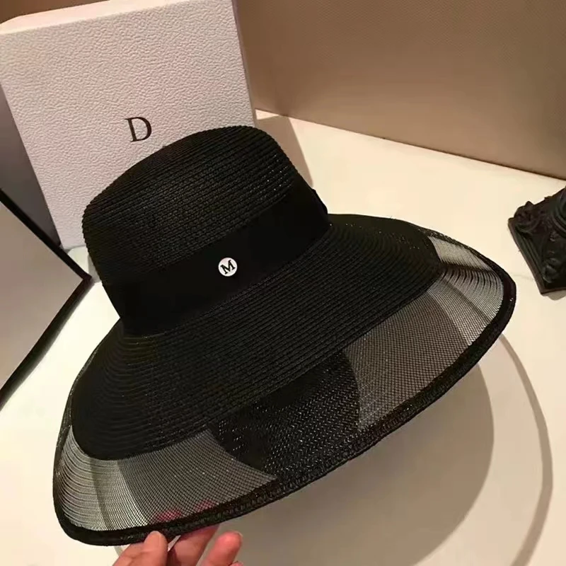 Bucket Hat Straw - Chapéu de sol de palha dobrável