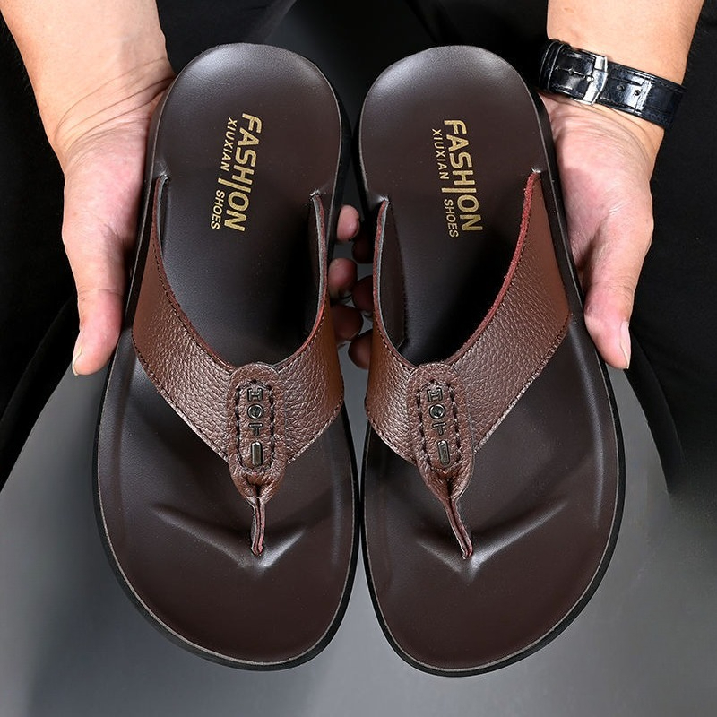 Flip Flop Leather Men - Venda Quente Chinelos Masculinos de Alta