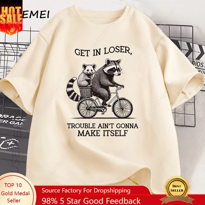 Camiseta 'Get in Loser' com Es - Tee Graphic Print avaliação e preço