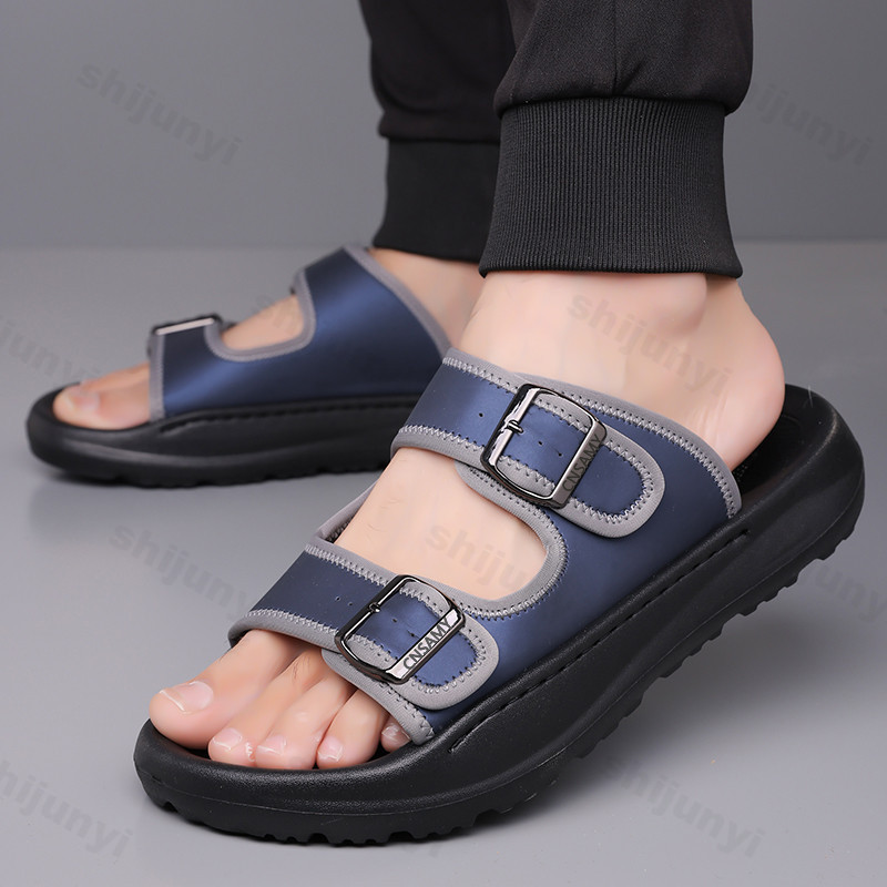 Chinelos masculinos 2025 verão - Flip Flop Leather Men avaliação e preço
