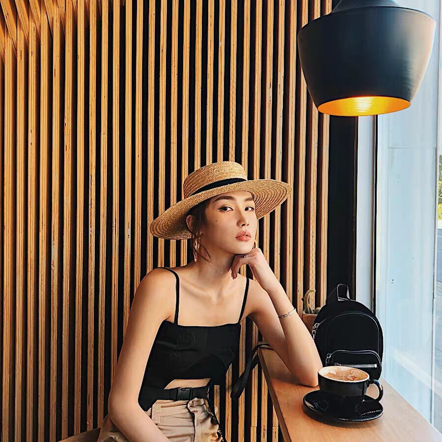 Chapéu de Palha Boater Elegant - Bucket Hat Straw avaliação e preço