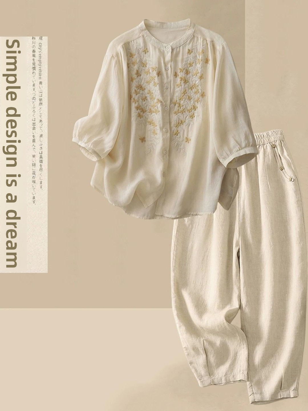 Conjunto Casual de Verão em Al - Linen Shirt Breathable avaliação e preço