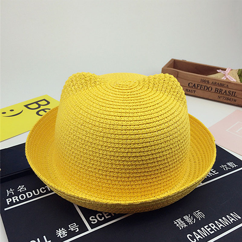 Bonito orelha de gato respiráv - Bucket Hat Straw avaliação e preço