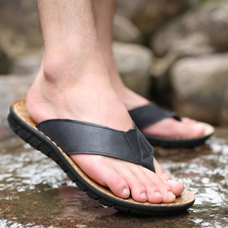 Roma retro homem chinelo cor s - Flip Flop Leather Men avaliação e preço