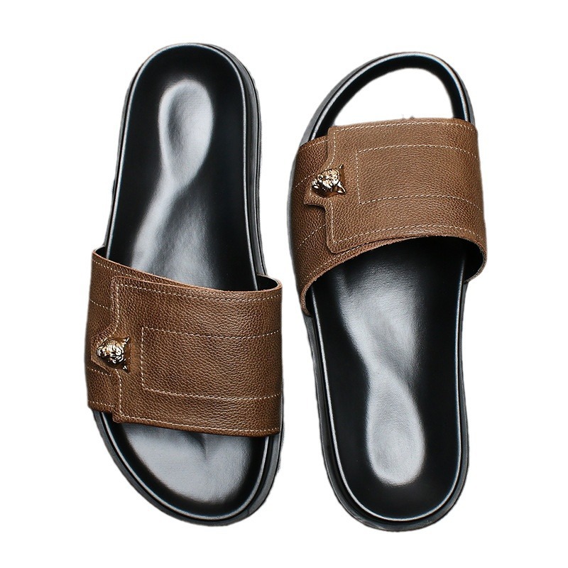 2025 novos chinelos de couro g - Flip Flop Leather Men avaliação e preço