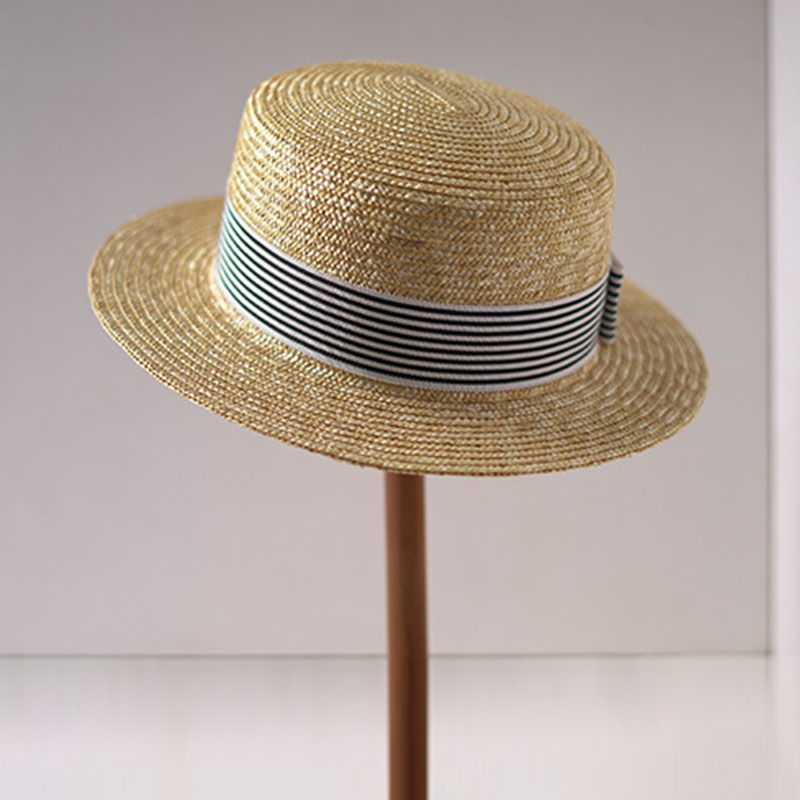 Aba larga Vôo Chapéus, Flat To - Bucket Hat Straw avaliação e preço