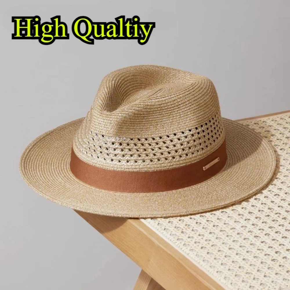 Tamanho grande 60cm panamá jaz - Bucket Hat Straw avaliação e preço