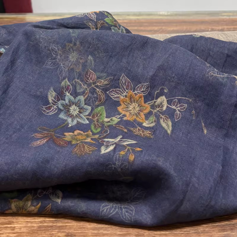 Tecidos de linho puro de alta  - Linen Shirt Breathable avaliação e preço